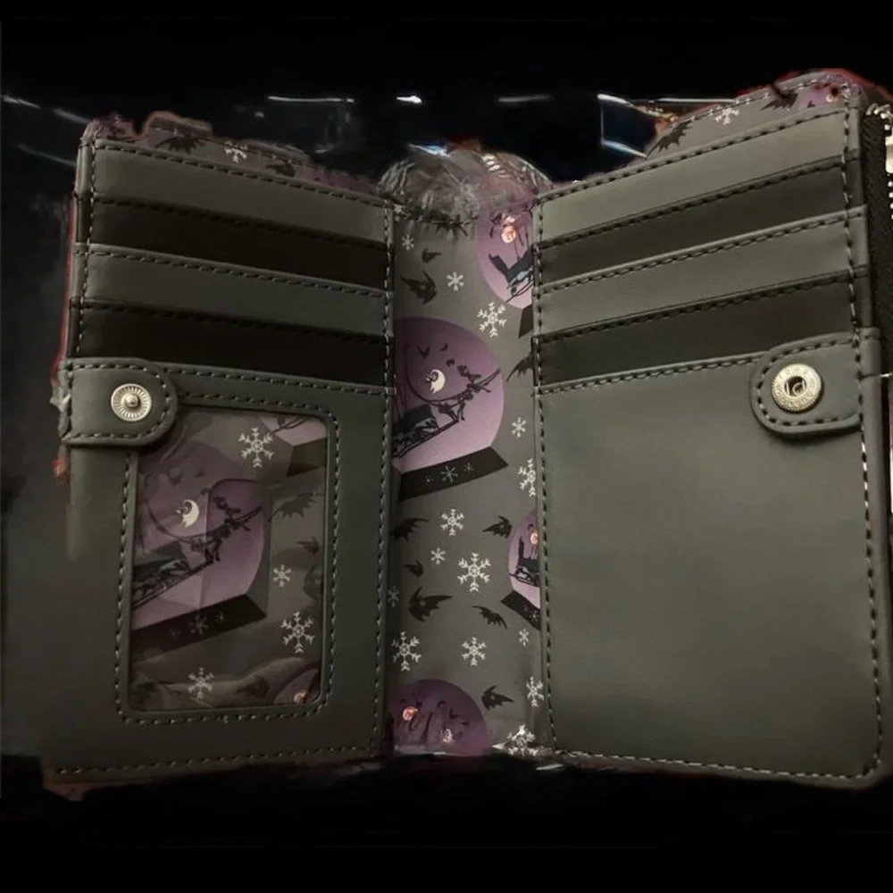 Loungefly Disney Nightmare Before Christmas Sleigh Ride Glow in the Dark Wallet